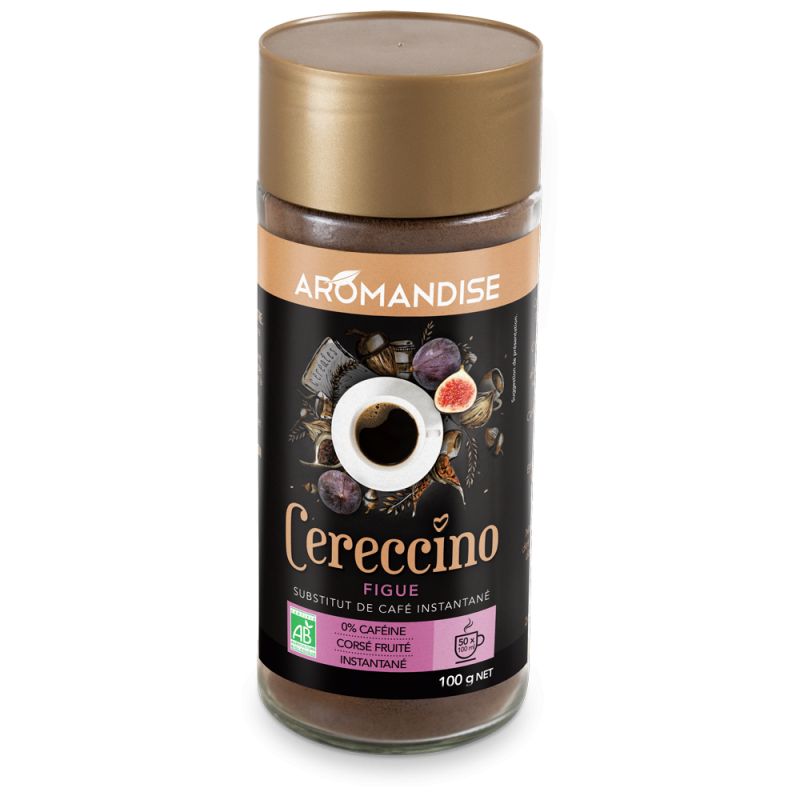 Substitut de café instantané BIO, Cereccino Figue - 100g - Aromandise