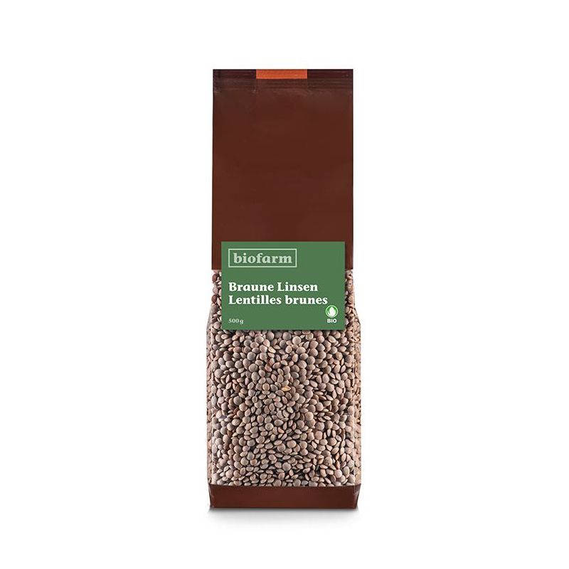 Lenticchie marroni biologiche (Svizzera) - 500 g - Biofarm