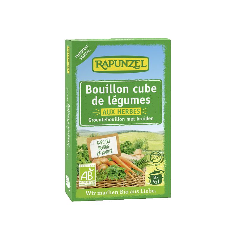 Brodo vegetale biologico (Austria) - 8 cubetti da 84 g - Rapunzel