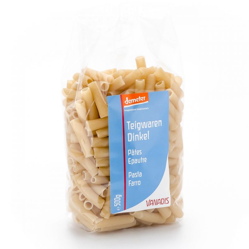 Maccheroni di farro biologici (Demeter, Svizzera) - 500 g - Vanadis