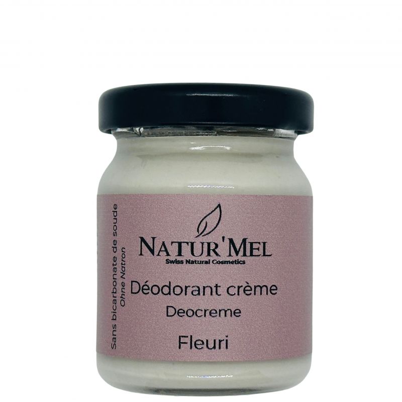 Déodorant Crème Suisse & BIO, Le Fleuri (Version sans bicarbonate & végan) - 50ml - Natur'Mel Cosm'Ethique