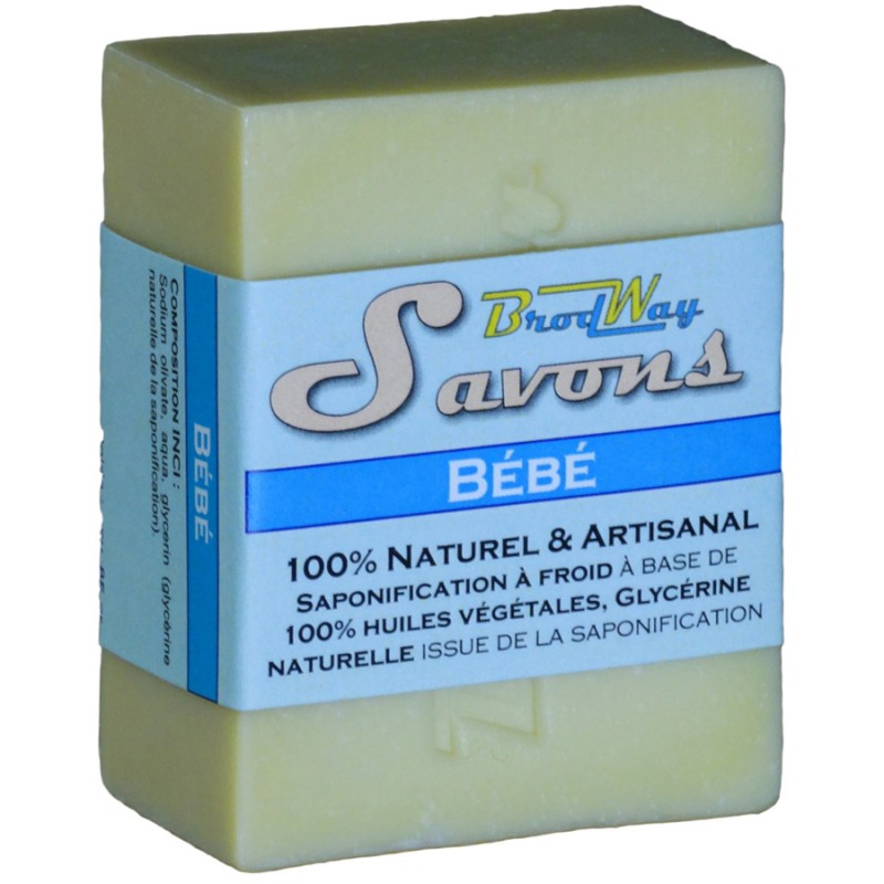 Savon Artisanal Suisse "Bébé" - 100% naturel, saponification à froid – 80g - BrodWay
