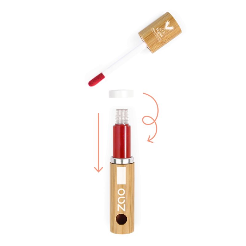 Lipcolour “Audacious” - 90% naturale e vegano - N° 450, Le Rouge - Zao