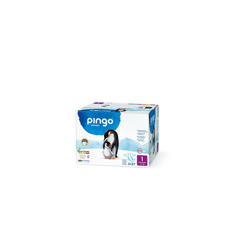 Schweizer Eco-Windeln - Newborn (2-5kg), 1x 27Stk  - Pingo