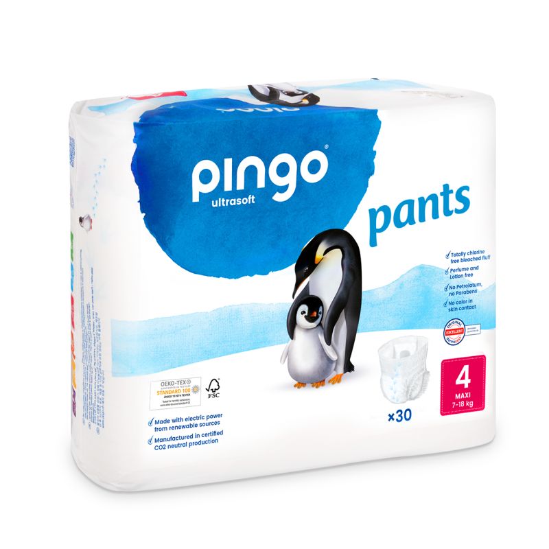 Couches-culottes pour bébé Suisses & Écologiques - Taille 4, Maxi (7-18kg) - 2x cartons de 40 pces - Pingo