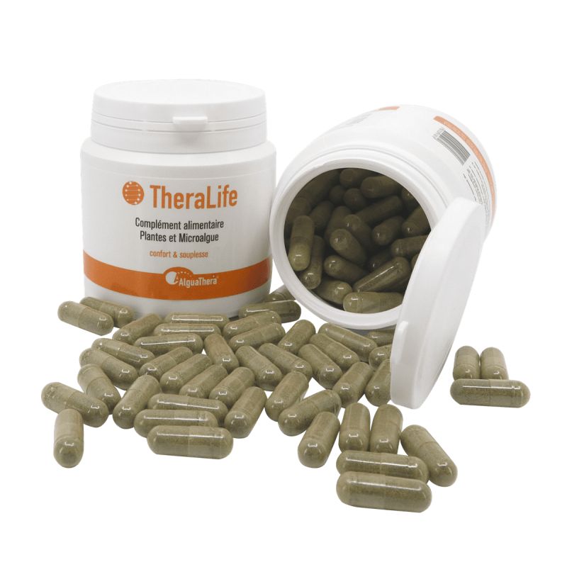 TheraLife, integratore alimentare “Comfort & Suppleness” con piante e microalghe - 30 capsule (15g) - AlguaThera