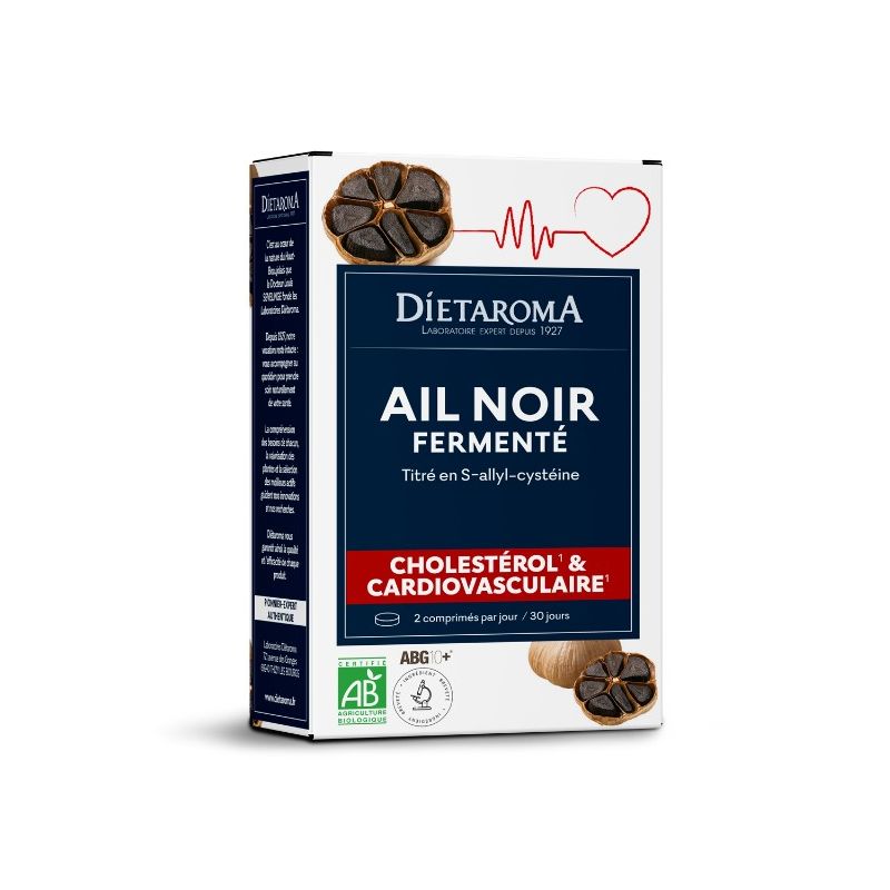 Ail Noir fermenté Bio, un trésor de bienfaits - 60 comprimées - Dietaroma