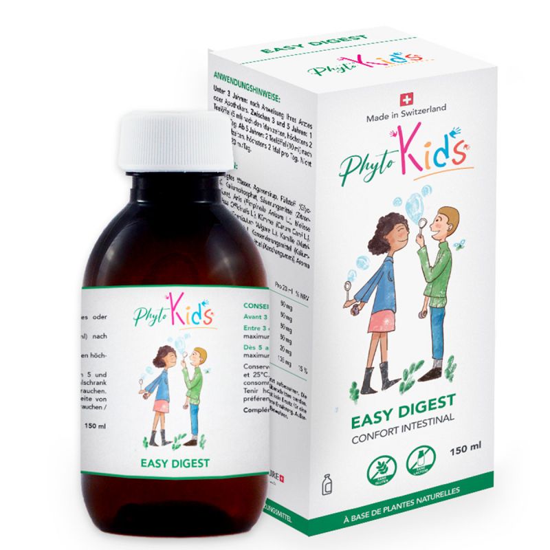 Digestion facile - Complément alimentaire naturel suisse pour enfant - Pomme rouge - 150ml - PhytoKids