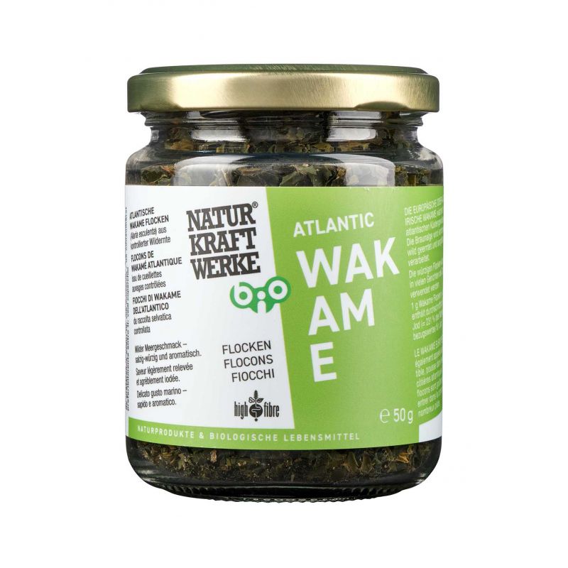 Wakamé BIO (Algue brune) de l'Atlantique en flocons - 50g  - NaturKraftWerke