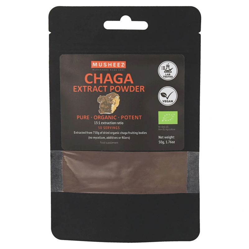 Chaga BIO - Extraktpulver aus Vitalpilz - 50g - NaturKraftWerke