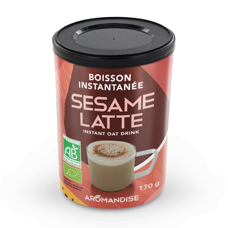 Boisson instantanée, Sésame Latté BIO (texture veloutée & onctueuse à base d’avoine) - 170g - Aromandise