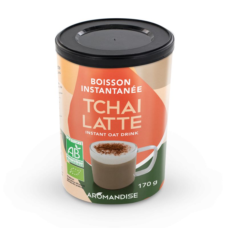 Bevanda istantanea, Tchai Latté BIO (a base di avena, spezie Tchai e tè verde) - 170g - Aromandise