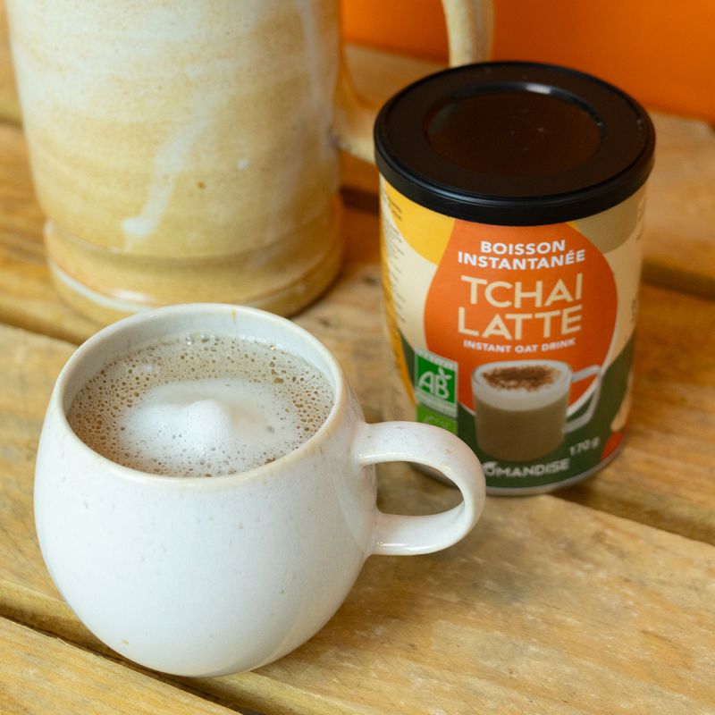 Bevanda istantanea, Tchai Latté BIO (a base di avena, spezie Tchai e tè verde) - 170g - Aromandise