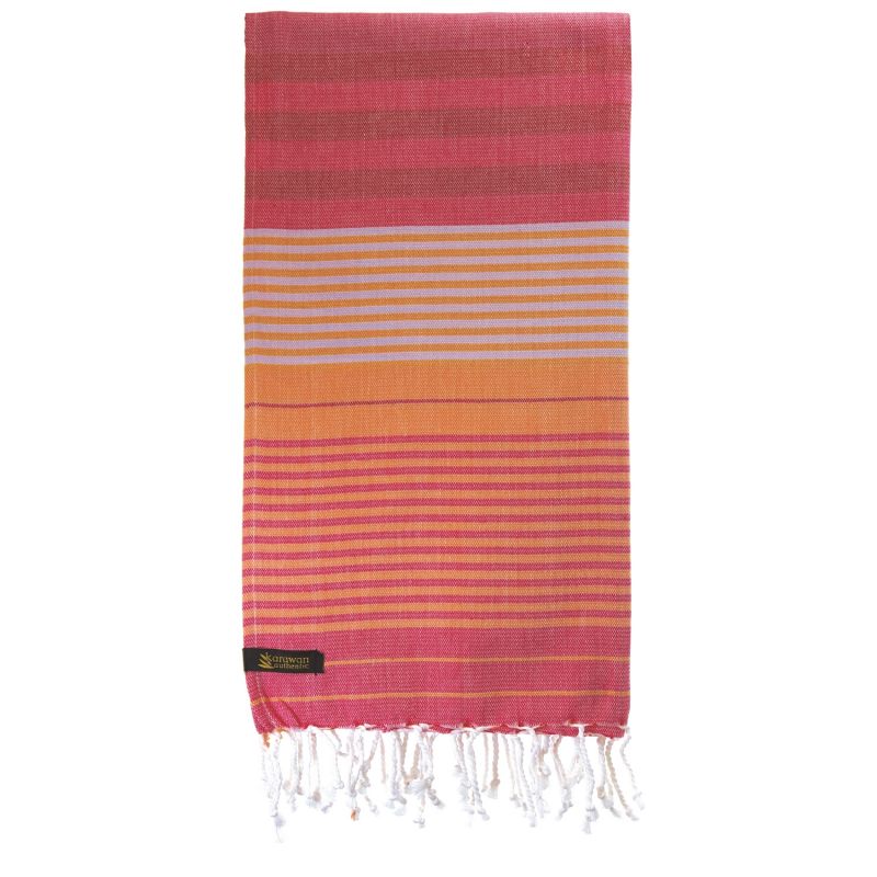 Fouta aus biologischer Baumwolle, SUD Kollektion, Azalee - 100x200cm - Karawan