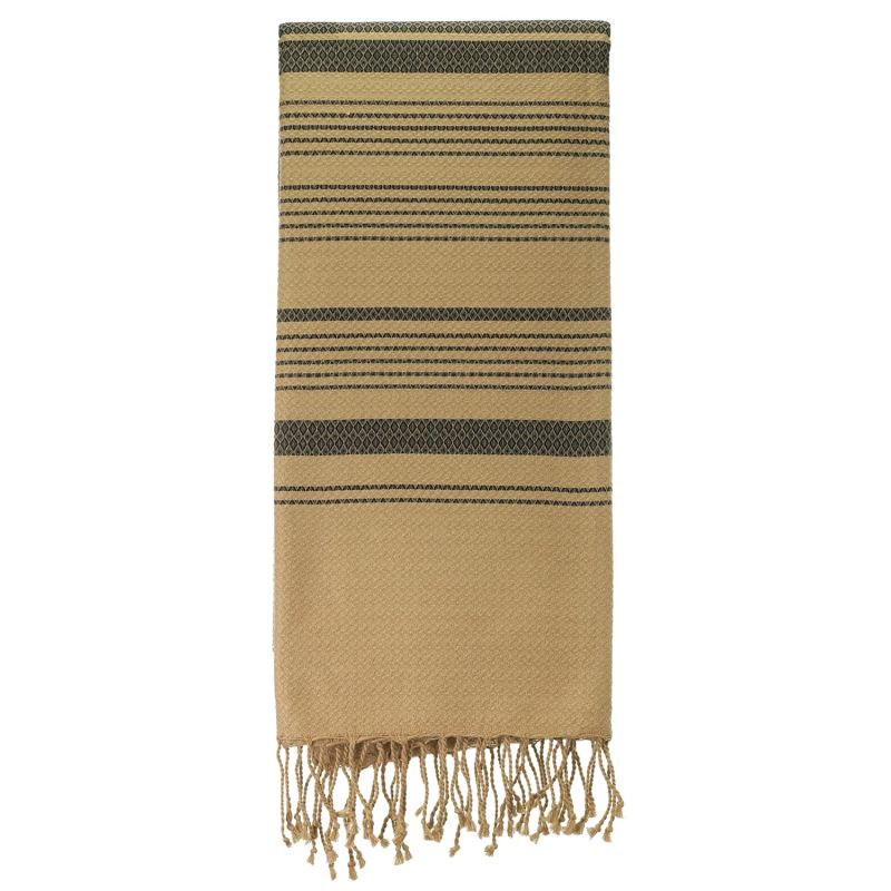 Fouta en coton biologique, Collection SAND, Cendre - 200x100cm - Karawan