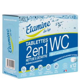Tablettes WC écologique 2-en-1, Nettoie et détartre - 12 pces - Etamine du Lys