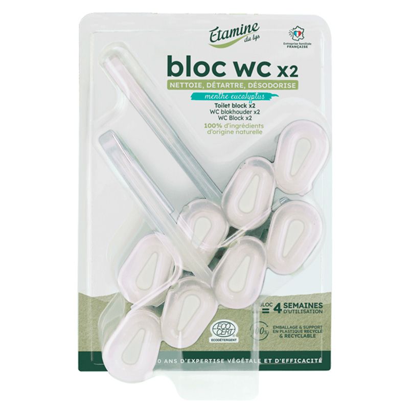 Bloc WC écologique solide à la menthe & eucalyptus - 2x 50g - Etamine du lys