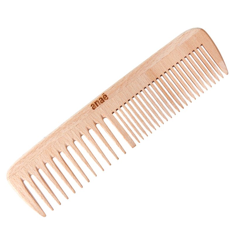 Peigne à cheveux artisanale en hêtre avec 2 taille de dents - env. 18cm - Anaé