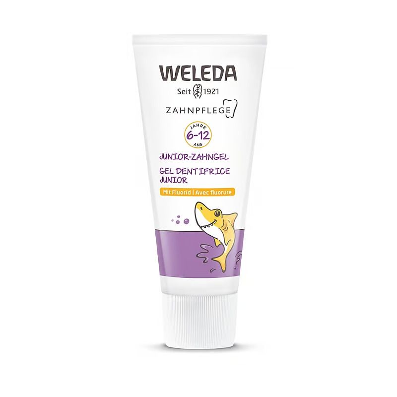 Gel-Zahnpasta Junior (6 bis 12 Jahre) mit Fluorid - 50ml - Weleda