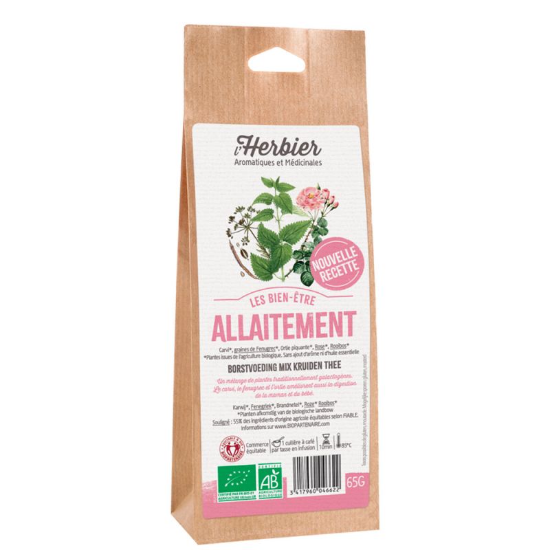 Mélange Allaitement, Tisane BIO - 65g - L'Herbier de France