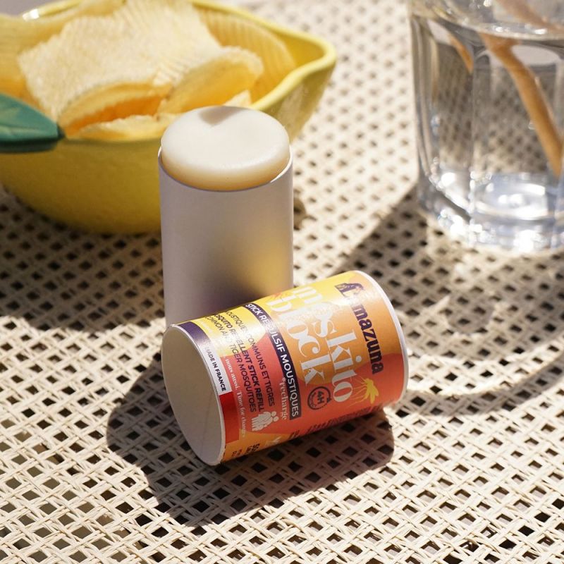 Moskito Block – Stick Solido & Ricaricabile Antizanzare, contro zanzare tigre e comuni – Con scatola in alluminio – Lamazuna