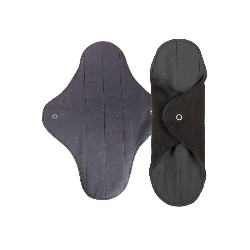 Wiederverwendbare Bio-Baumwoll-Binden, zweifarbig – 2 Stück, für starke Blutungen – Anaé