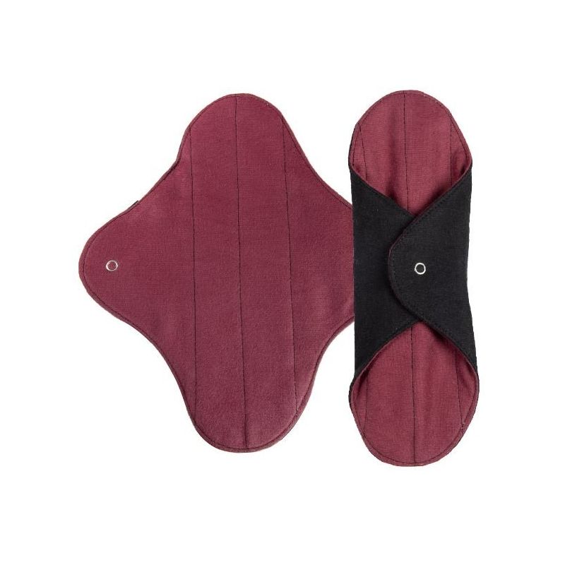 Assorbenti igienici lavabili e riutilizzabili in cotone 100% biologico, bicolore – 2 pezzi, Flusso moderato – Anaé