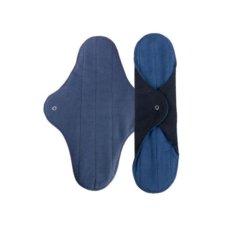 Assorbenti igienici lavabili e riutilizzabili in cotone 100% biologico, bicolore – 2 pezzi, per flusso abbondante – Anaé