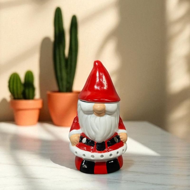 Brûle parfum à bougie en céramique, Série Festive - Père Noël - ZEN'Arôme