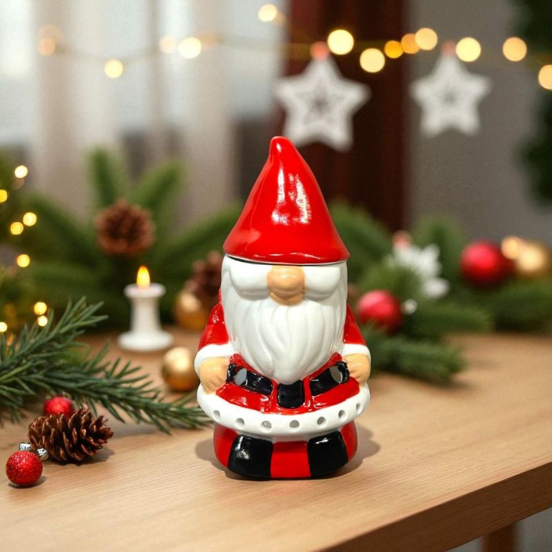 Brûle parfum à bougie en céramique, Série Festive - Père Noël - ZEN'Arôme