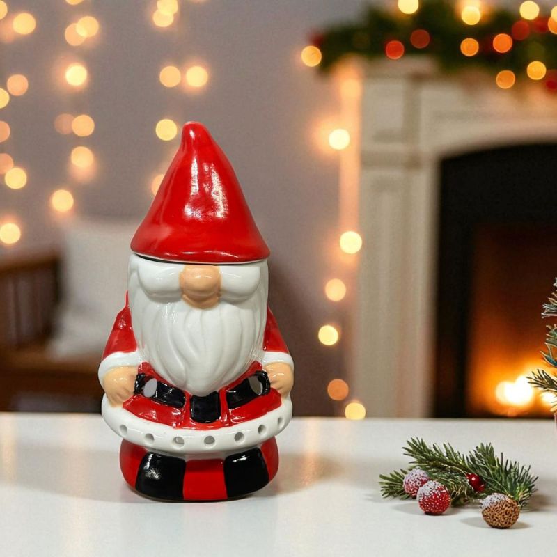 Brucia-essenze in ceramica con candela, Serie Festiva – Babbo Natale – ZEN’Arôme