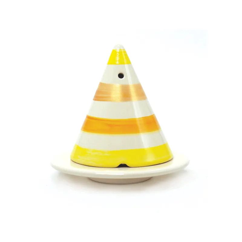 Lampada Merlin per bruciare il legno di cade, Striscia gialla - Ambiance Cade