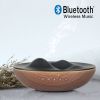 Diffuseur d’huiles essentielles ultrasonique "ONDA" - Haut-parleurs Bluetooth & éclairage LED - Imitation bois
