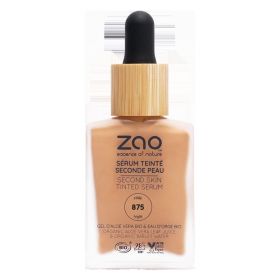 Siero colorato “Seconda pelle” con aloe vera e acqua d’orzo - Bio & Vegan - N. 875 Halé - 30 ml - Zao