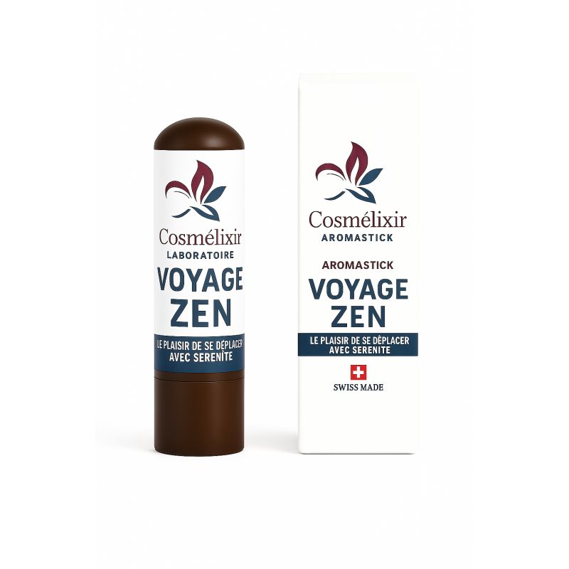 Aromastick (inhalateur) Voyage Zen - Le plaisir de se déplacer avec sérénité - 0.8ml - Cosmélixir
