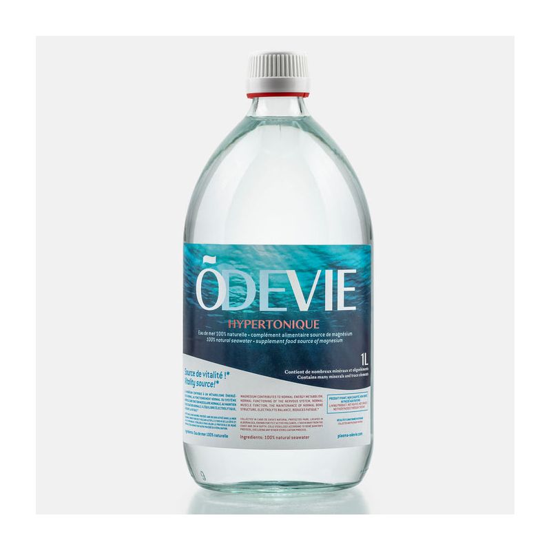 Plasma marino ipertonico, microfiltrato - Bottiglia in vetro da 1 L - Õdevie