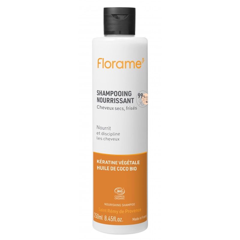 Bio-Pflegeshampoo mit pflanzlichem Keratin & Kokosöl - 250 ml - Florame