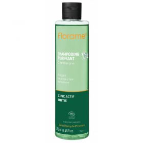 Bio-Reinigendes Shampoo für fettiges Haar mit aktivem Zink & Brennnessel - 250 ml - Florame