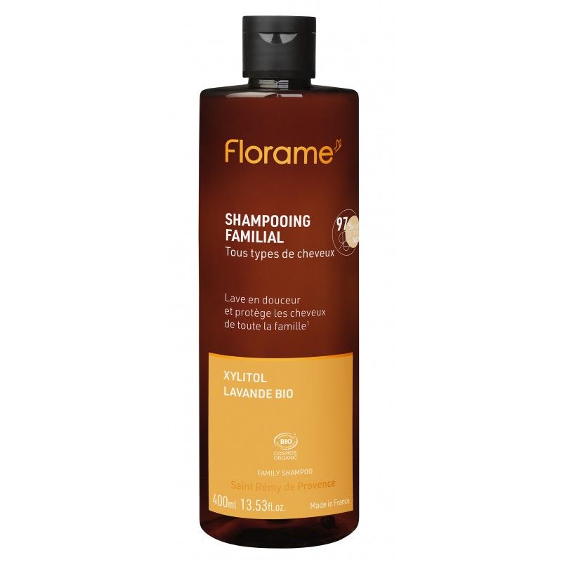 Shampoing Familial BIO, aux huiles essentielles apaisantes et stimulantes - 400ml - Florame