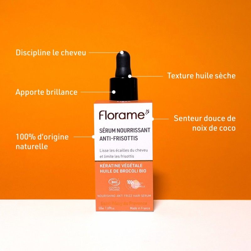 Sérum Nourrissant BIO, à la kératine végétale et aux céramides - 50ml - Florame