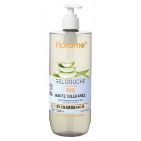 Gel douche BIO Haute Tolérance, rechargebale - Formule minimaliste & sans parfum - 750ml  - Florame