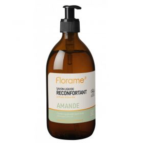 Traditionelle flüssige BIO-Seife, nachfüllbar - Mandel - Glasspender 500 ml - Florame