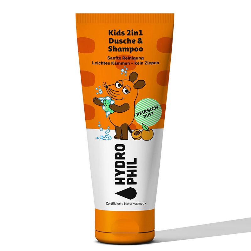 Shampoo e doccia 2-in-1 per bambini - Il Topo, profumo di pesca - 200 ml - Hydrophil
