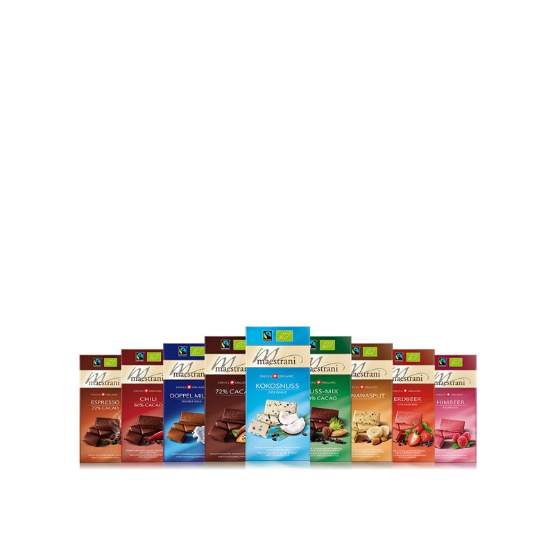 Cioccolata Svizzera XX - latte da Svizzera, Bio & Fairtrade - 80gr - Maestrani
