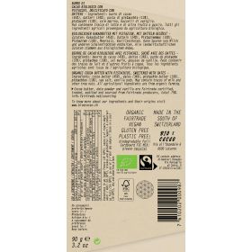 Bio Weiße Schokolade mit Datteln "White Pistachio", 45% Kakaobutter & Pistazie - Bio & Fairtrade - 90g - BIOeCacao