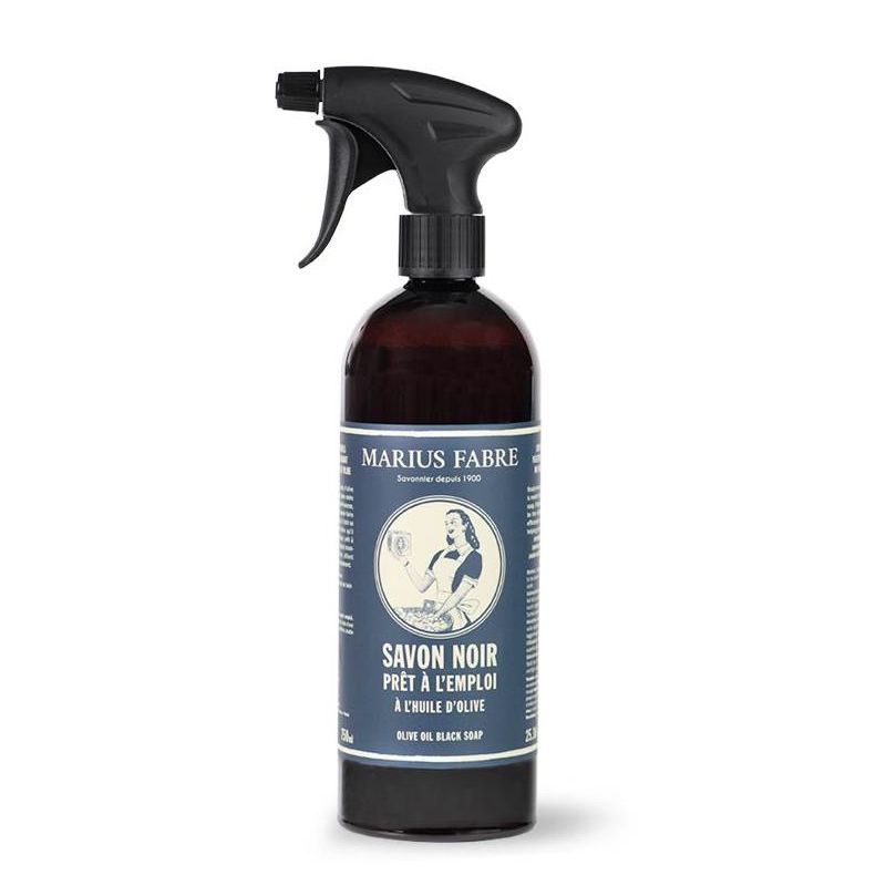 Spray Savon Noir Multi-Surfaces Marius Fabre - 750 ml - écodétergent certifié Ecocert, flacon 100 % rPET