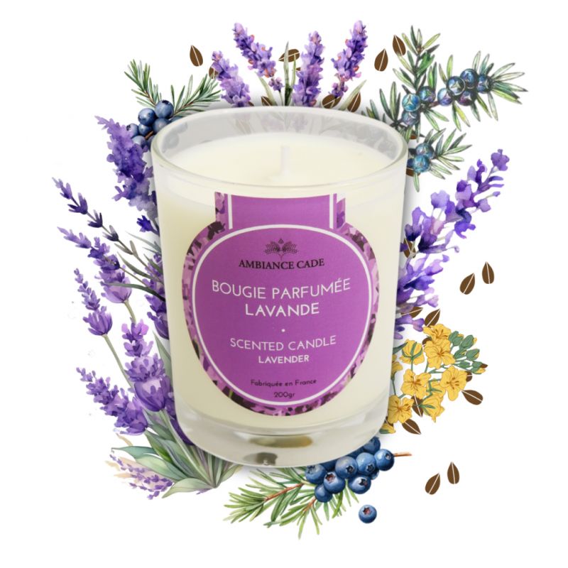 Cade Öl-Kerze, Lavendel-Duft - 400g, ca. 45h - Ambiance Cade