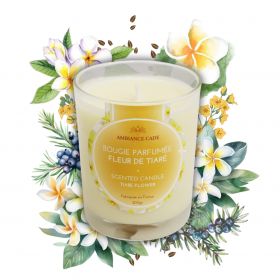Candela ad olio Cade, Profumo Fleur de Tiaré - 400g, circa 45h - Ambiance Cade