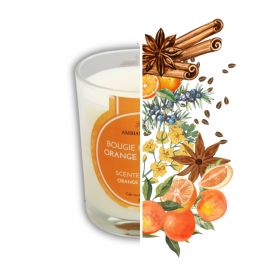 Bougie végétale à l'huile de cade, parfum Orange - Cannelle - 400g, env. 45h - Ambiance Cade