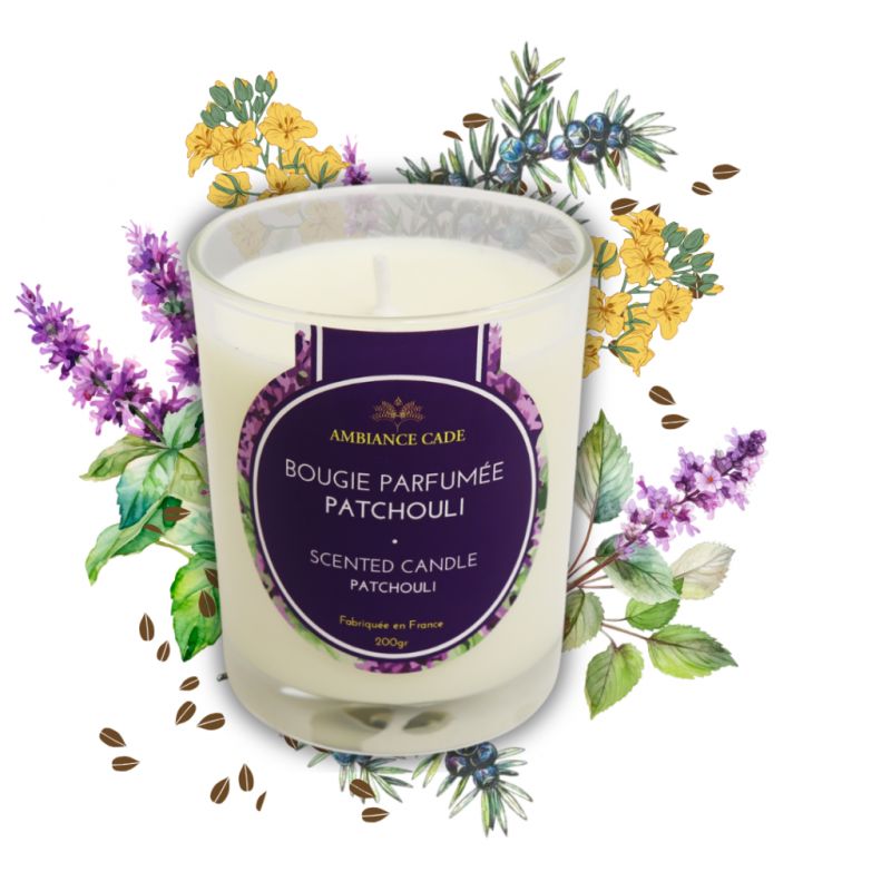 Cade Öl-Kerze, Patchouli-Parfüm - 400g, ca. 45h - Ambiance Cade